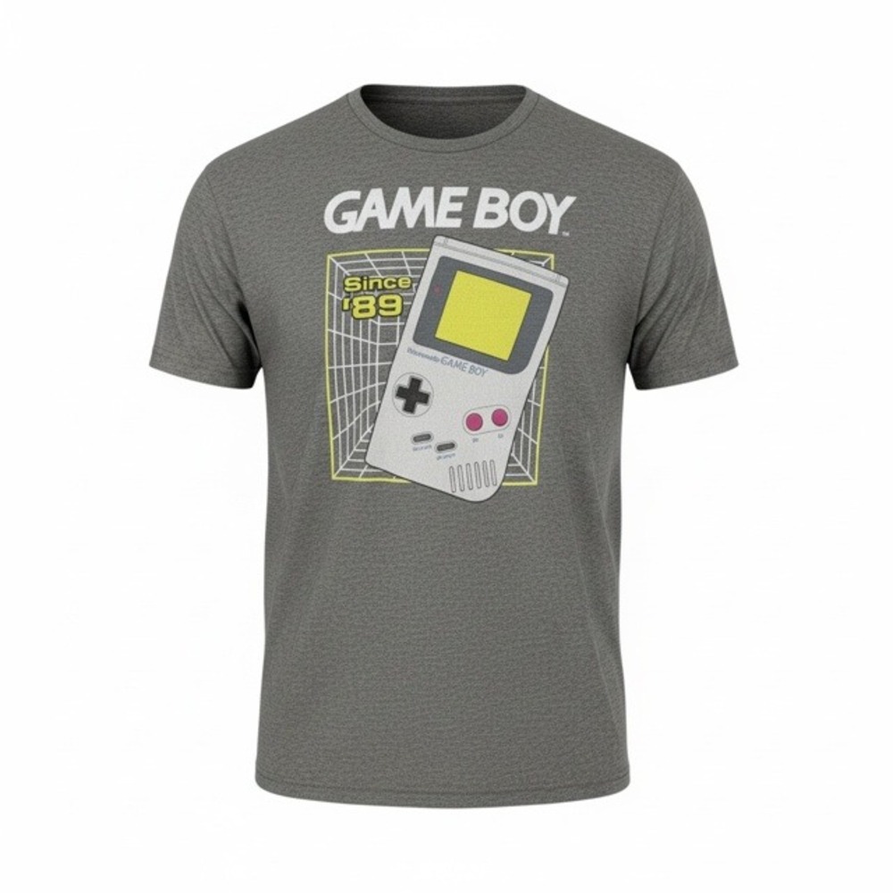 Nintendo Game Boy Since 89 Retro Graphic T-Shirt Gray Mens XL